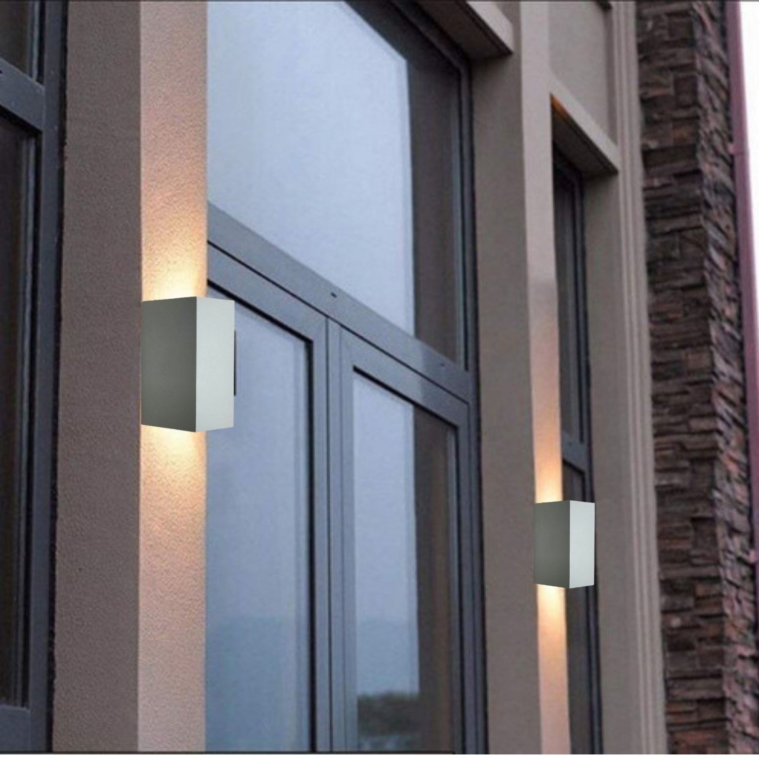 Arbotante Cuadrado Doble Disparo de Luz - Wattko